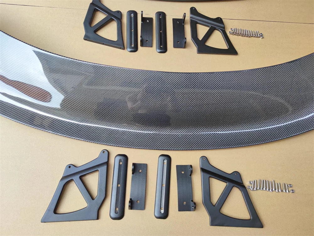 For Porsche Boxster Cayman 718 981 987 New GT4  Rear Trunk Spoiler Wing Rear Trunk Big Spoiler Lip Wing Carbon Fiber / FRP Black