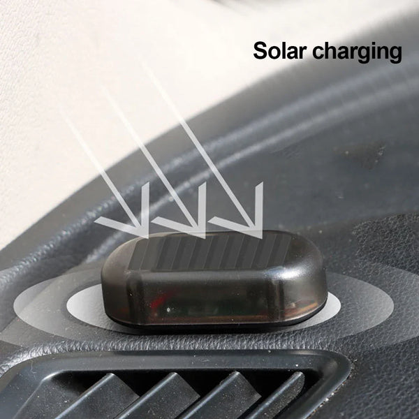 Solar Powered Car Fake Security Light Simulated Dummy Alarm Wireless Warning Anti-Theft Caution Lamp LED Flashing Imitation