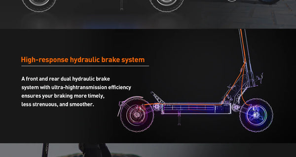 Joyor S10-S-Z Adult E-scooter 1000W*2 Motor 60V18Ah Escooter 10 Inch Off Road Tire Off Road Electric Scooter