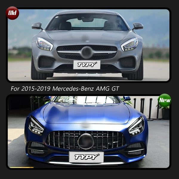 TYPY Car For Benz AMG GT Headlights 2015-2019 Upgrade Modified to New DRL Dynamic Turn Signal LED Headlight Auto Accessories