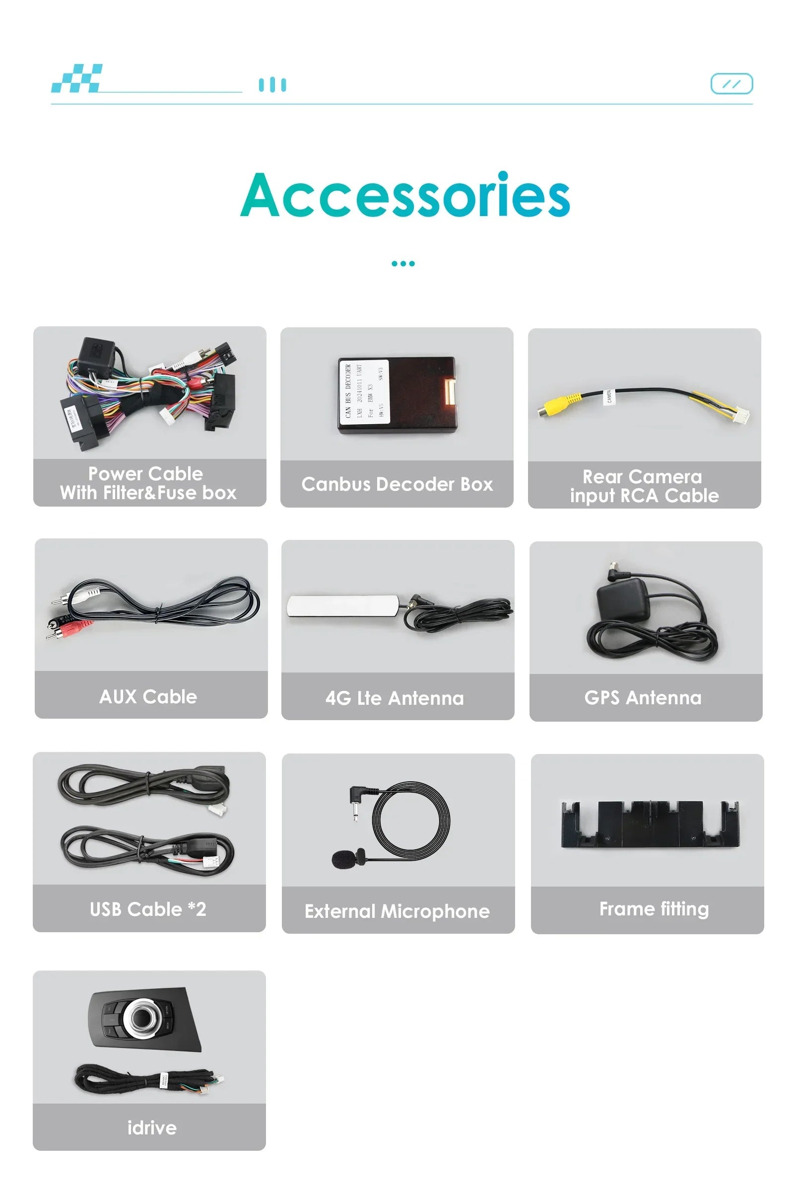 10.25" Car Multimedia Player GPS Navigation Support DSP Carplay Android Auto for BMW X3 E83 (2004-2010) Without Original Screen