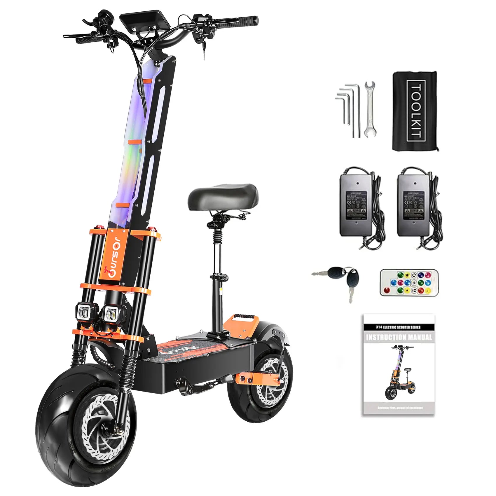 TOURSOR X8 PRO adult electric scooter 4000W*2 motor 60V 38.8AH Folding E-scooter 14-inch off-road tire mountain Escooter