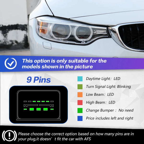 AKD Head Lamp for BMW F32 F36 M4 F82 LED Headlight 2013-2019 Headlights 425I DRL Turn Signal High Beam Angel Eye Projector Lens