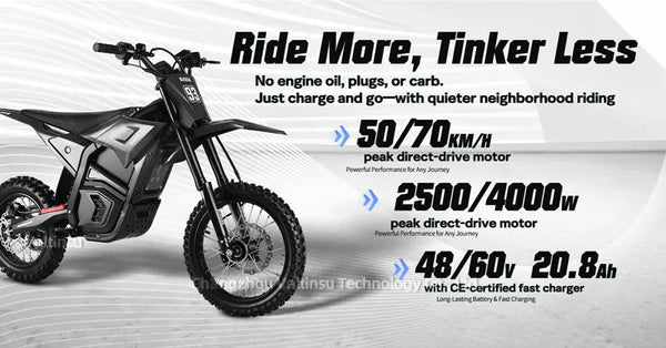 VALTINSU EM-5 48V 2500 W 30Mph Full Size Performance Electric Dirt Bike All Terrain Ebike