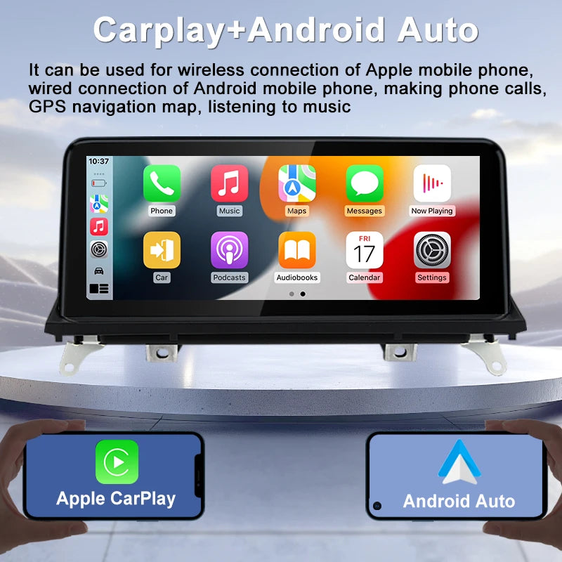 Linux 10.25" Touch Screen Display 1920*720 For BMW X5 E70 X6 E71 CCC CIC Wireless Carplay Android Auto Car Multimedia Player BT