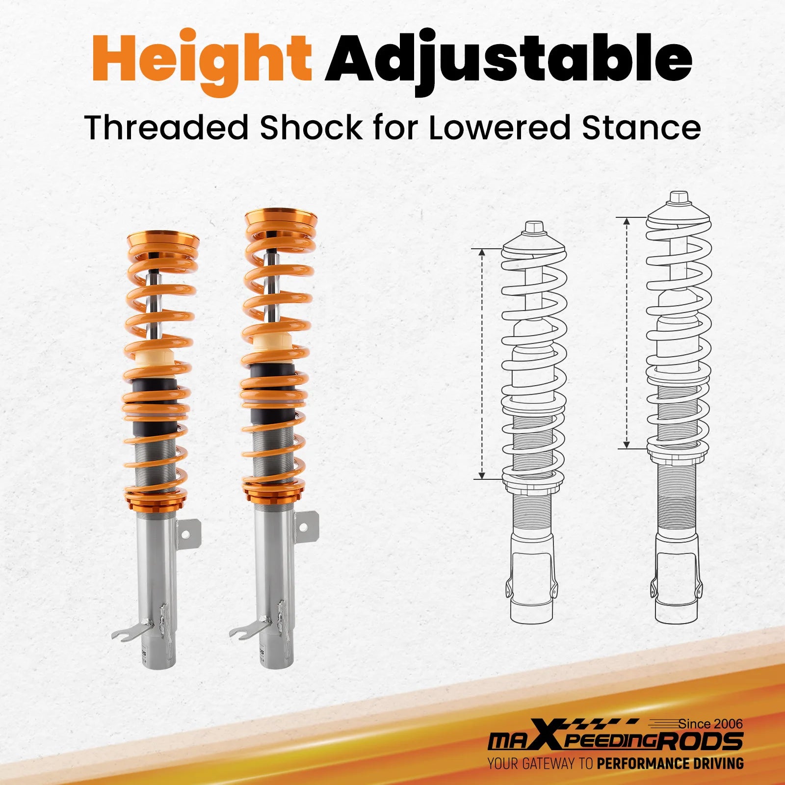 Shock Absorber Coilover Suspension Spring Kits for Ford Focus MK1 98-04 1.8 16V
