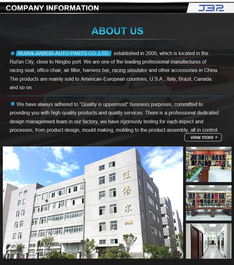 JIABEIR 1099 Universal Slider Quick Release Black Suede Blue Mesh Bucket Racing Seats