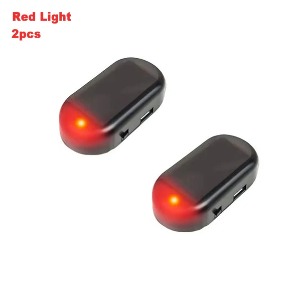 Solar Powered Car Fake Security Light Simulated Dummy Alarm Wireless Warning Anti-Theft Caution Lamp LED Flashing Imitation