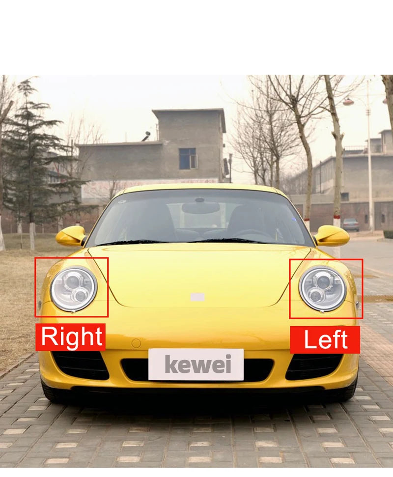 For Porsche Carrera 997 911 2005-2011 Headlamp Cover Transparent Shade Lamp Headlight Shell Lens