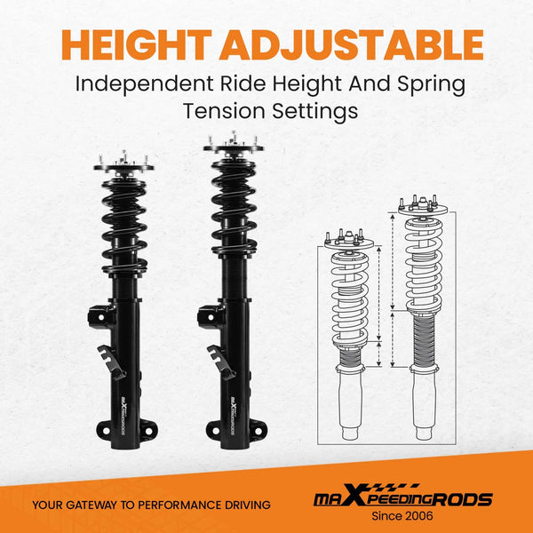 Coilovers 24 Way Damper Struts Kit for BMW 3-Series E36 325 328	 Suspension Struts Shock Absorber For BMW 3 E36 Coupe 318is