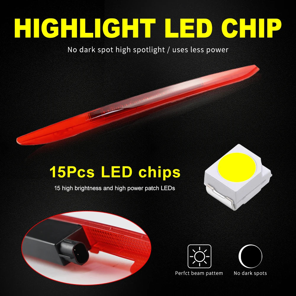 For 1996-2004  Boxster 986 Smoked RED LED Third Brake Light High Mount Stop Lamp OEM:98663105000