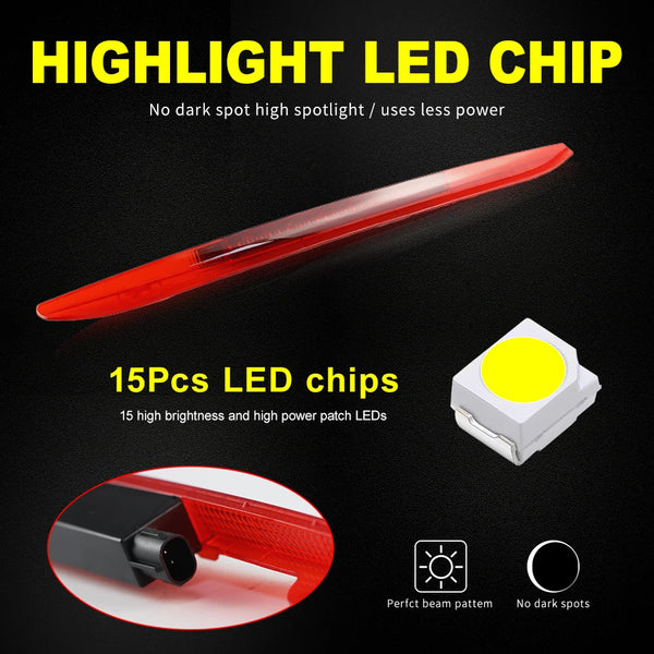 For 1996-2004  Boxster 986 Smoked RED LED Third Brake Light High Mount Stop Lamp OEM:98663105000