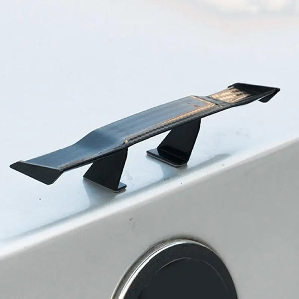 Universal Mini Spoiler 3D Rear Trunk Wing Boot Lip Spoiler Stickers Car Exterior Funny Accessories Decoration Carbon Fiber Look