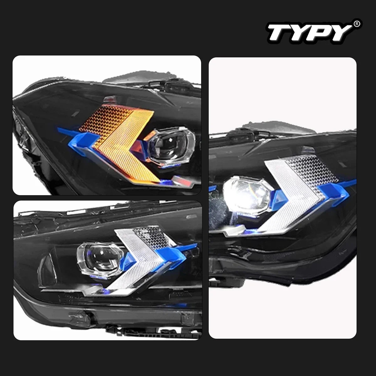 TYPY Car For BMW X1 F48 F49 LED Headlight 2016-2019 Upgrade Modified New DRL Dynamic Turn Signal LED Headlight Auto Accessories