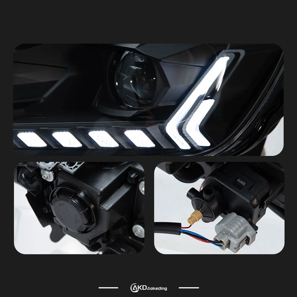 AKD Auto Parts For Ranger Headlights 2016-2020 LED Headlights Ranger DRL Turn Signal High Beam Angel Eye Projector Lens