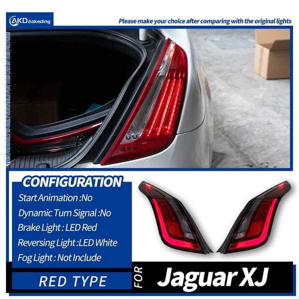 AKD Car Styling Tail Lamp for Jaguar XJ XJLTail Lights 2010-2018 XJL LED Tail Light DRL Brake Reverse Stop Lamp Automotive
