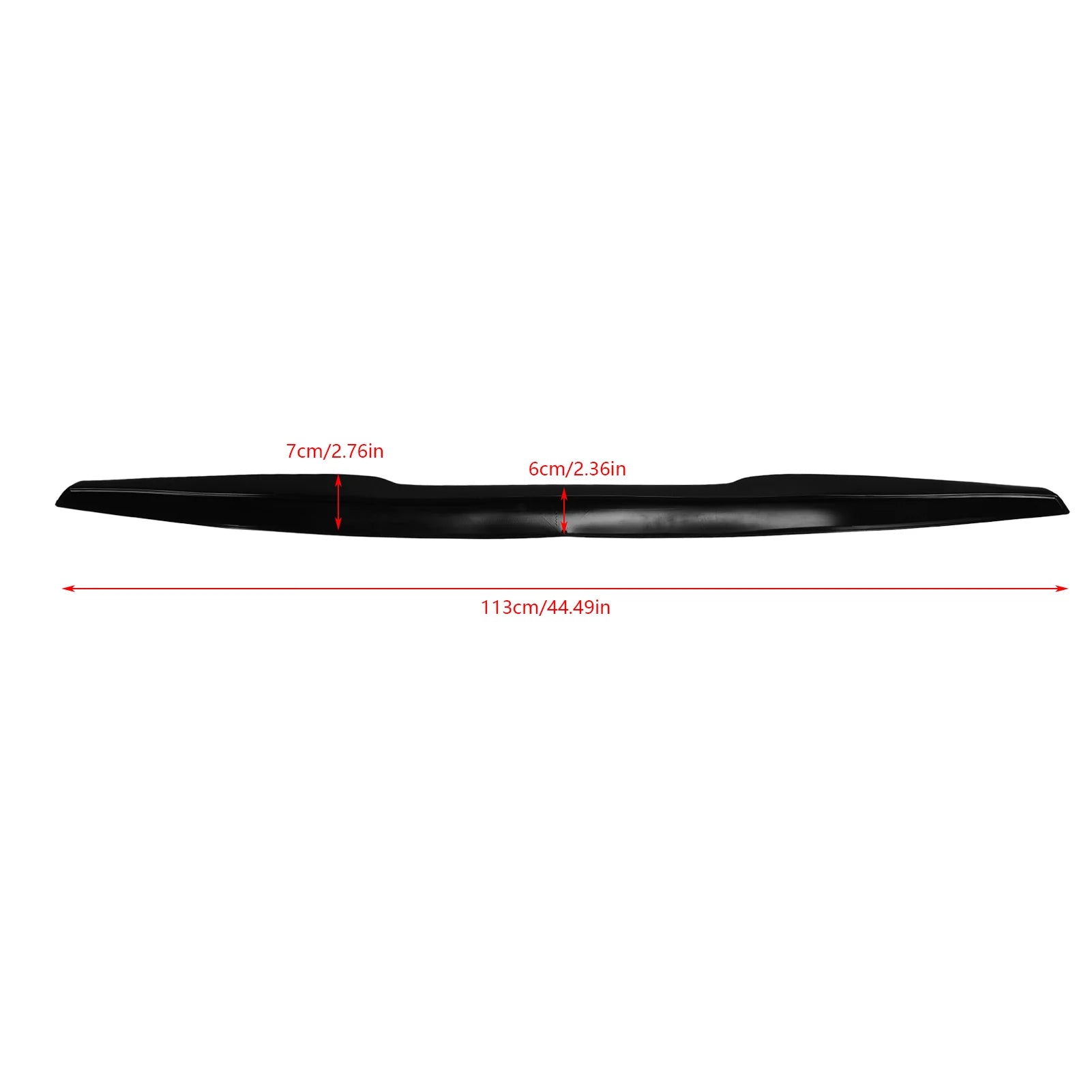113cm*7cm Rear Roof Trunk Spoiler Lip Tail Wing Rubber Glossy Black Anti UV for Car High Gloss Anti-ultraviolet Varnish