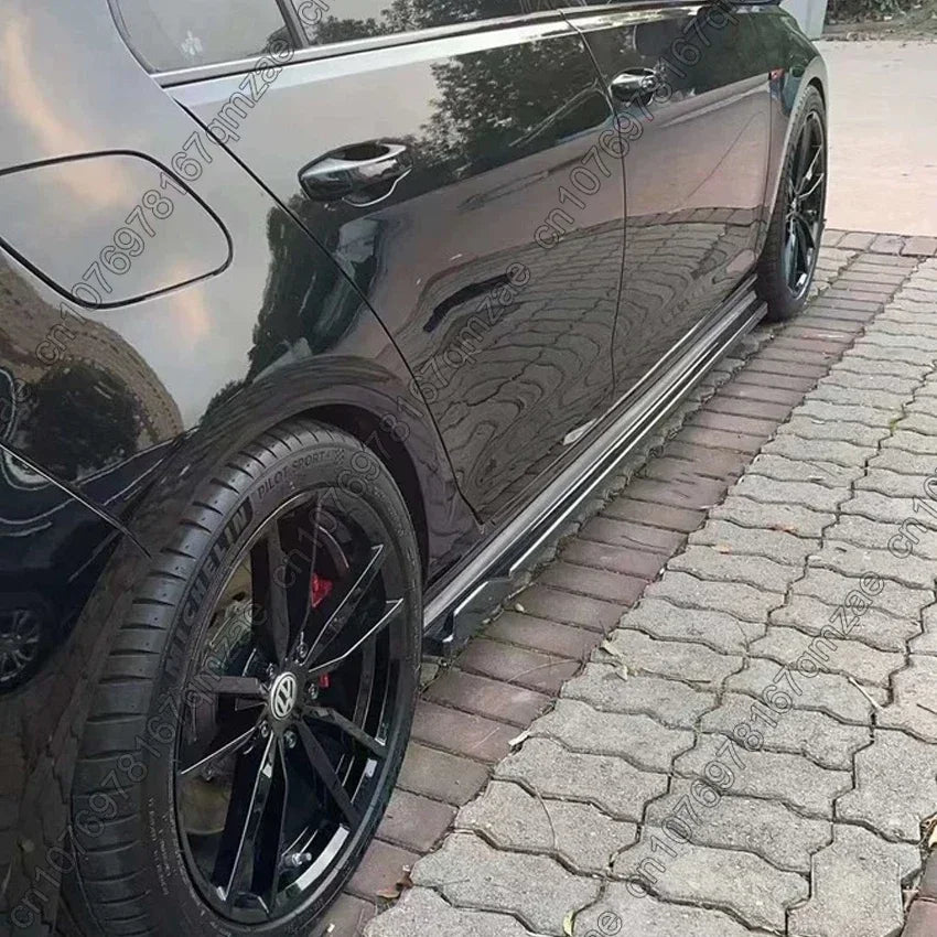 4pcs Car Side Skirt 1.90m Winglet Splitters Lip Side Spoiler For VW Golf 7 7.5 MK7 MK7.5 R GTI R-Line 2013-2019 Side Bumper Lip
