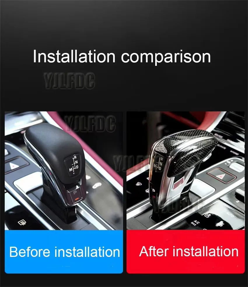 2011-2017 Carbon Fiber Car Aircraft Gear Handle Car Accessories Automatic Gearbox Gear Shift Knob Lever For Porsche Cayenne