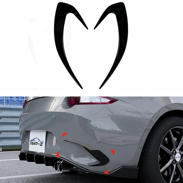 Front Side Rear Bumper Cover Wind Knife ABS Glossy Fog Lamp Trim Blade Trim Light For Mazda MX-5 Miata ND 2016+ Car Accessories