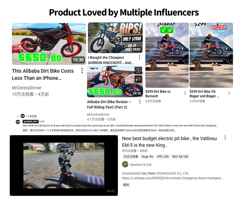 VALTINSU EM-5 Verified Manufacturer 48V 2500 W Motorcycle Performance Pit Bike Off Road Electric Dirt Bike