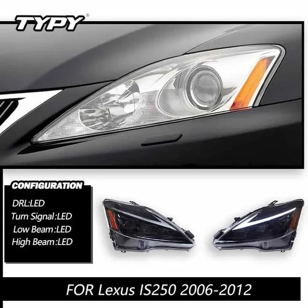TYPY LED Headlights for Lexus IS350 2006-2012 IS250 IS350C ISF 220d RGB Car Front Lamps Start UP