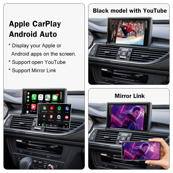 Wireless CarPlay for Audi A6 A7 2012-2018, with Android Auto Interface Mirror Link AirPlay Bluetooth Rear Camera carplay