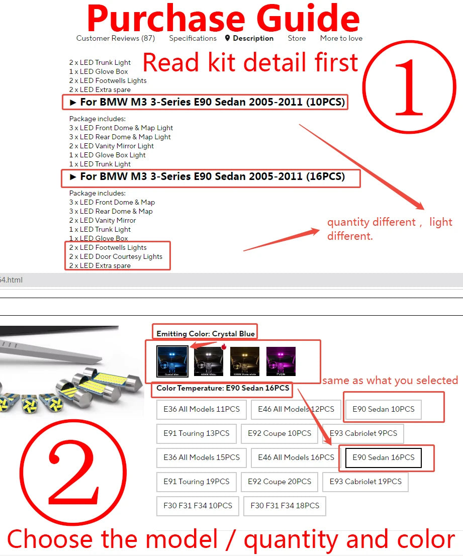 BMTxms Canbus Interior Lights For Porsche Panamera 970 Cayenne 955 957 958 911 993 996 997 Boxster 986 Cayman 987 981 Macan 95B