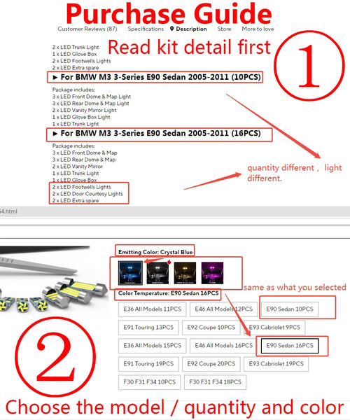 BMTxms Canbus Interior Lights For Porsche Panamera 970 Cayenne 955 957 958 911 993 996 997 Boxster 986 Cayman 987 981 Macan 95B