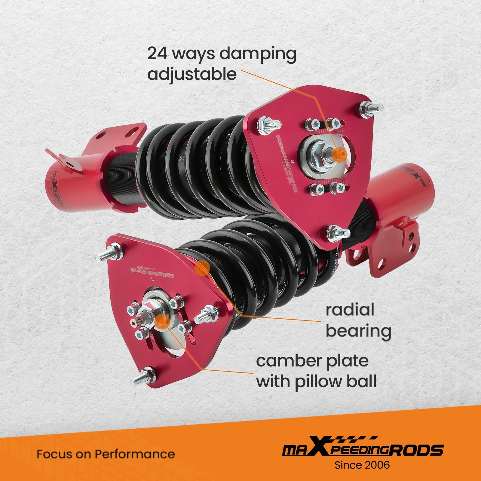 Racing Coilovers 24 Step Damper Kit For Subaru Impreza WRX 00-07 Forester 03-08