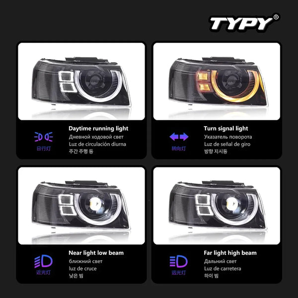 New LED Head Lamp Upgrade Modified For Land Rover Freelander 2 Headlight 2010-2015 Dynamic Signal Head Lamp Auto Accessories