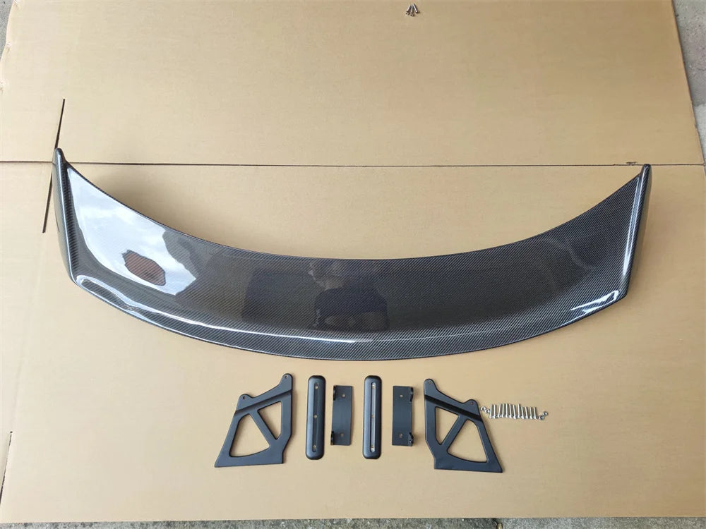 For Porsche Boxster Cayman 718 981 987 New GT4  Rear Trunk Spoiler Wing Rear Trunk Big Spoiler Lip Wing Carbon Fiber / FRP Black