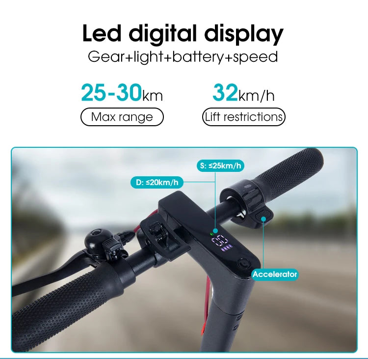 30KM Electric Scooter Adult 350W Foldable Electric Scooter 8.5 Inch Tire 36V/10.5ah E-scooter Dual Brake System Waterproof E9pro