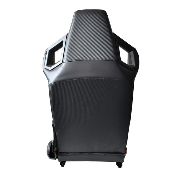 Tiypeor Double Slide Modified Car PVC Leather Race Seats Reclining Universal Racing Seat