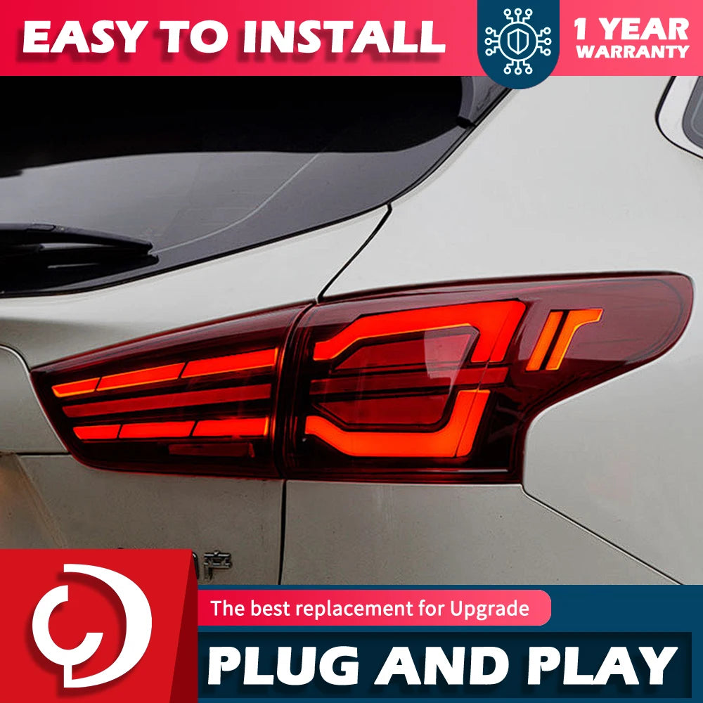 AKD Taillights For Nissan Qashqai 2016-2022 Start Up Animation Brake Reverse Light Rear Lamp Assembly Car Accessories