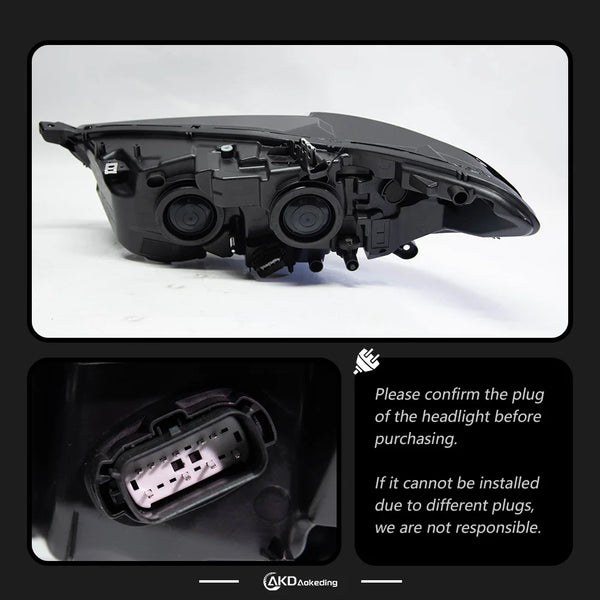AKD Head Lamp for Ford Mondeo Fusion Headlight 2013-2016 Headlights Mondeo DRL Turn Signal High Beam Angel Eye Projector Lens