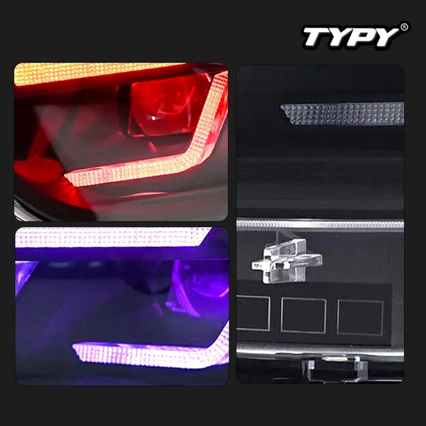 TYPY Car Lights For Ford Mustang RGB 2015-2017 Headlight LED Projetor head Lamp Daytime Running Light Automotive Accessories