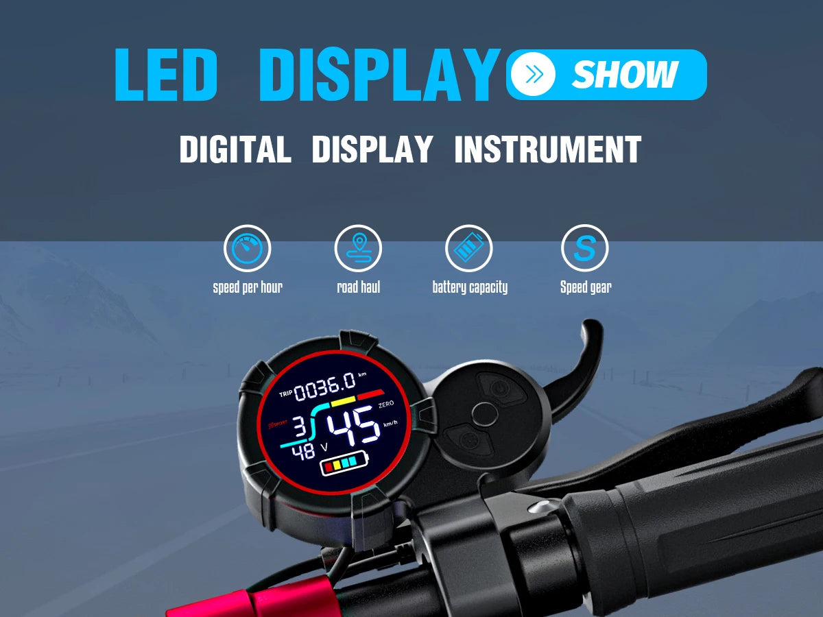 1200W Electric Scooter with Seat for Adult, Max Speed 34mph, 35miles Range, 11'' Off-road Tires, Fast E-scooter for Commuting