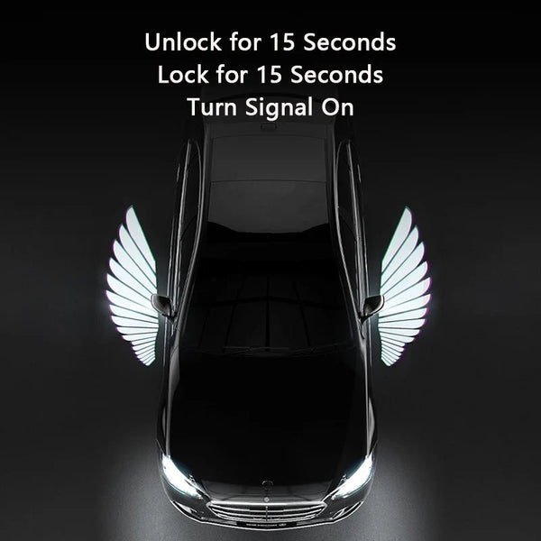 Car LED Puddle Door Lights – Universal Angel Wings Projection Lights for Side Mirrors