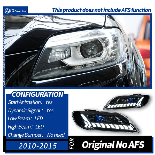 AKD Car Styling Head Lamp for Audi Q7 Headlights 2006-2015 Q7 LED Headlight Projector Lens DRL Animation Automotive Accessories