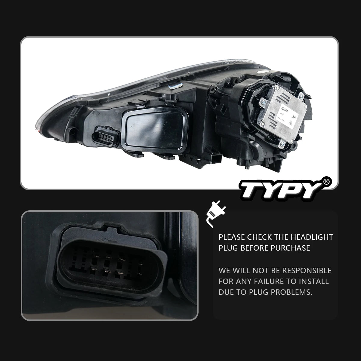 TYPY Car Lights For 2007-2010 Porsche Cayenne 957 Headlight LED Laser Matrix Front Lamp DRL Auto Accessories Plug Play