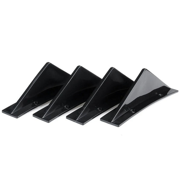 4pcs Car Rear Bumper Lip Diffuser Splitter Spoiler Scratch Protector Fin Trim Caps Universal Exterior Accessory For 300
