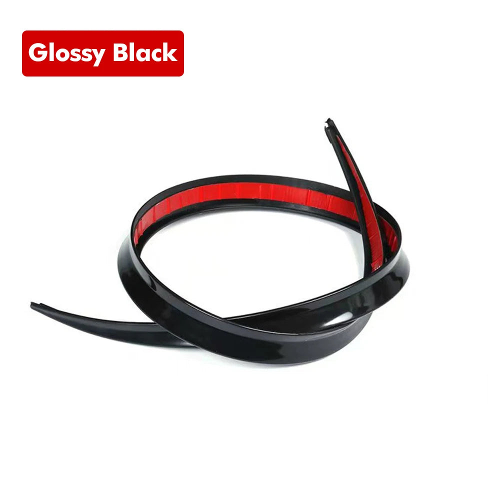 1 Pcs Car ABS Universal 1.2M BlackSpoiler  Accessory Car Spoiler Soft Auto Rear Roof Trunk Spoiler Rear Wing Lip Trim Sticker