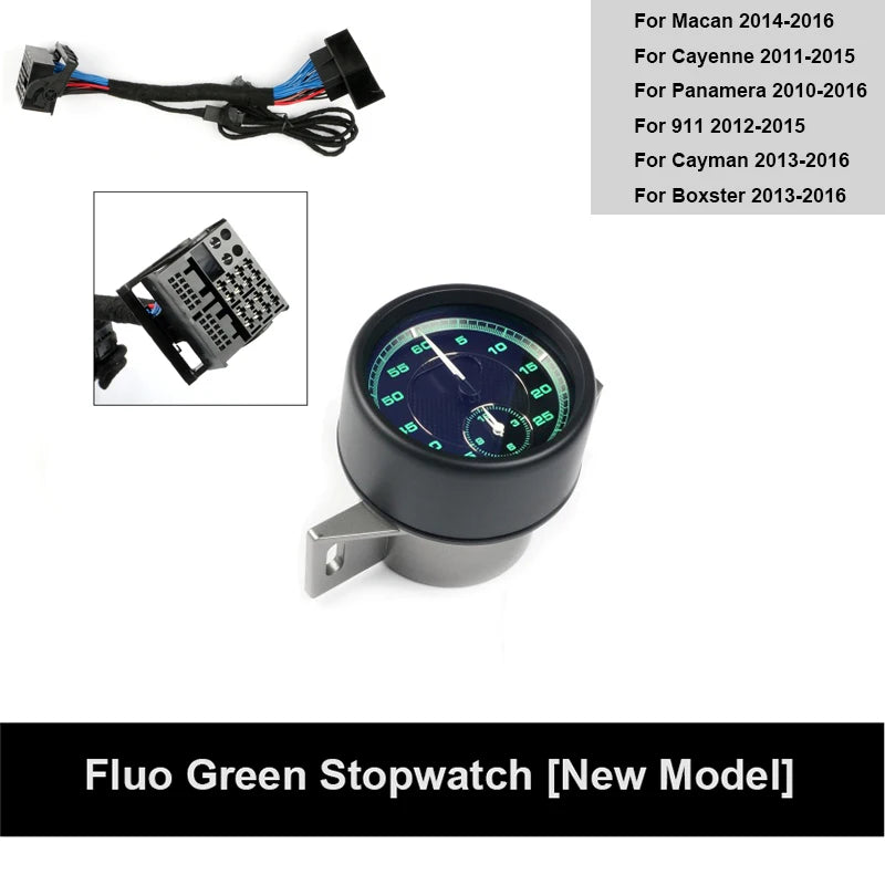 For Porsche Panamera 2010-2016 Cayman Boxster 2013-2016 911 2012-2015 Cayenne 2011-2015 Macan 14-16 Chrono Timer Stopwatch Clock
