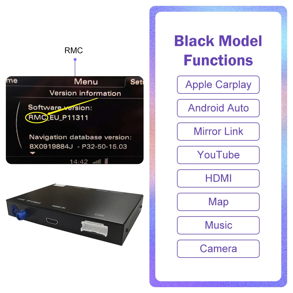 Wireless CarPlay for Audi A6 A7 2012-2018, with Android Auto Interface Mirror Link AirPlay Bluetooth Rear Camera carplay