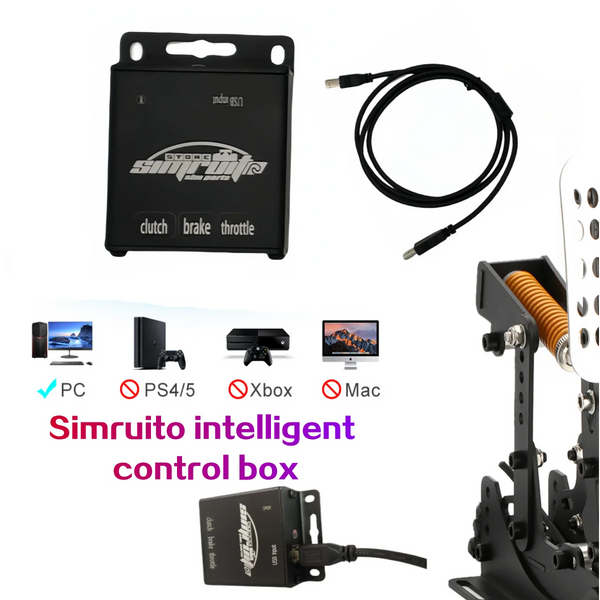 SimRuito Racing pedals Simulator Cockpit Metal material For PC 200KGLoad cell Driving Simulator ﻿