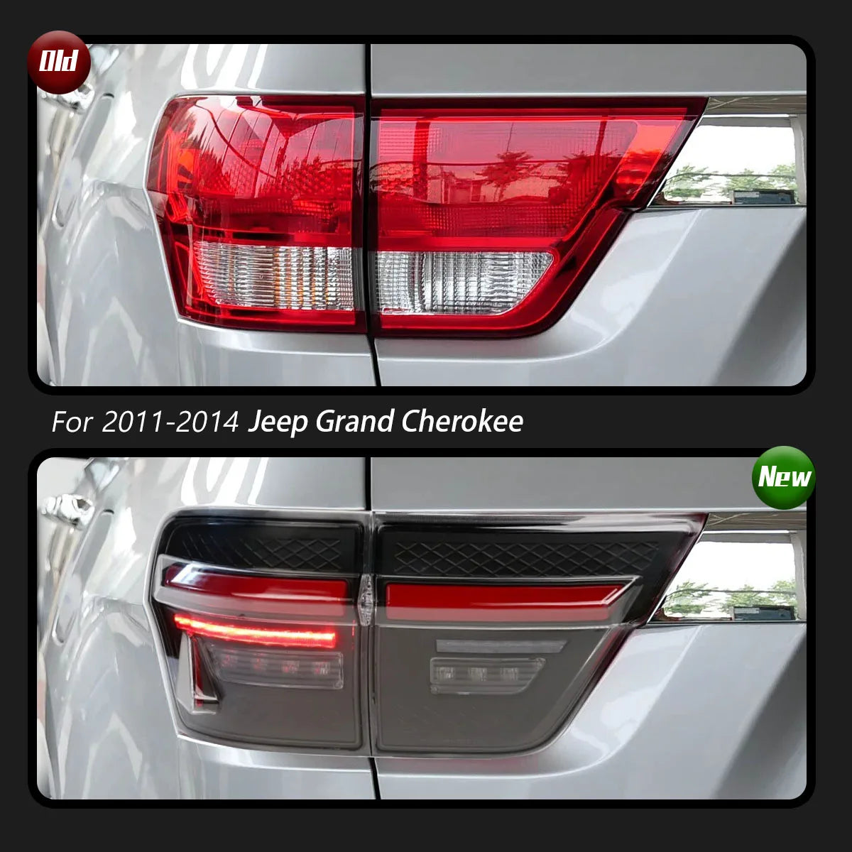 TYPY Car For Jeep Grand Cherokee Taillight 2011-2014 Upgrade Modified to New DRL Dynamic Turn Signal LED Taillight Auto Accessor