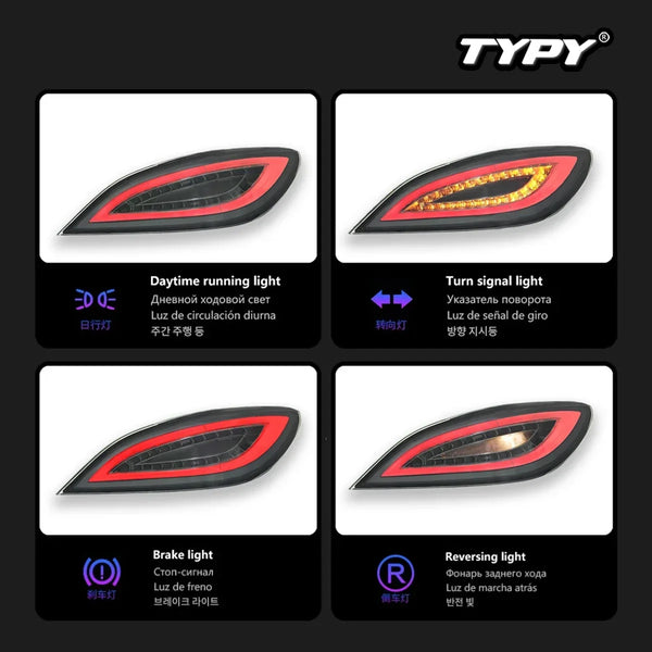 TYPY New LED Tail Lamp Upgrade Modified For Benz CLS W218 Taillight 2012-2017 Dynamic Signal Tail Lamp Auto Accessories