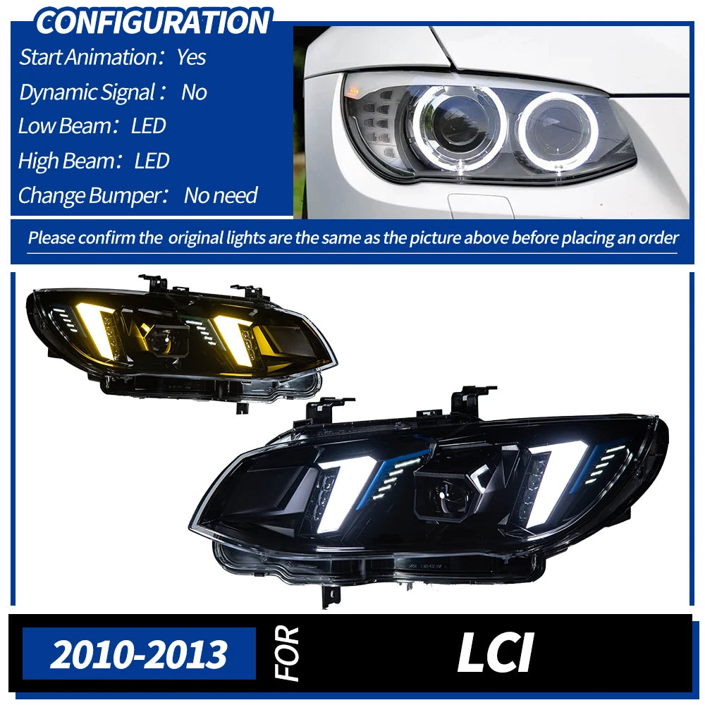 AKD Car Styling Head Lamp for BMW E92 2010-2013 E93 LED headlights car angel eyes DRL projector lens car accessories lights