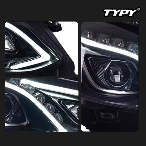 TYPY Car Headlights For Benz E-Class W212 2010-2016 LED Car Lamps Daytime Running Lights Dynamic Turn Signals Car Accessories
